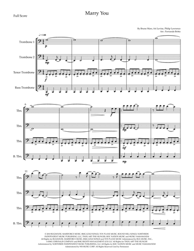 Marry You (arr. Fernando Britto)