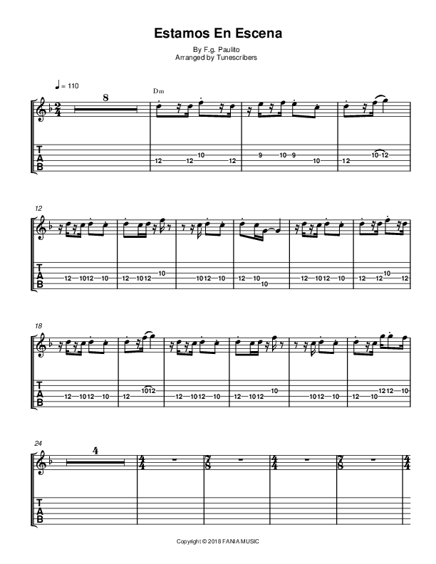 Estamos En Escena (arr. Tunescribers)