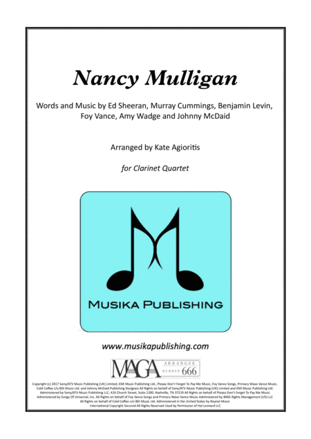 Nancy Mulligan (arr. Kate Agioritis)