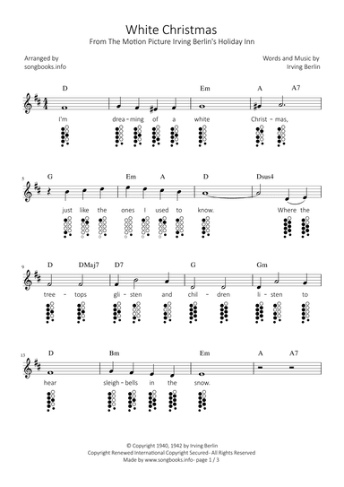 White Christmas (arr. songbooks.info)