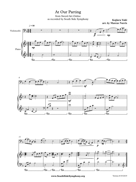 At Our Parting (arr. Marcus Norris Music)