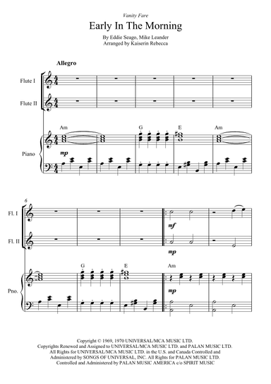 Early In The Morning (arr. Kaiserin Rebecca)