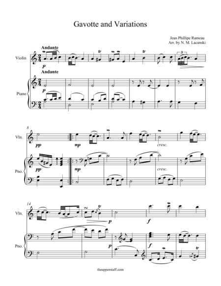 Gavotte and Variations (arr. Nick Lacanski)
