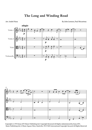 The Long And Winding Road (arr. André Nusa)