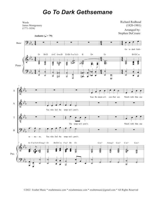 Go To Dark Gethsemane (SATB) (arr. Stephen DeCesare)