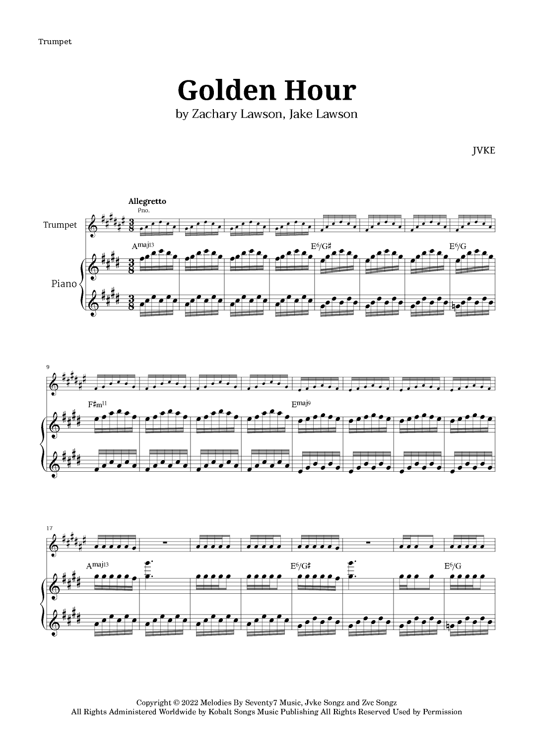 Golden Hour (arr. Langanho)