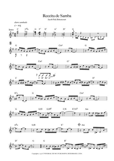 Receita De Samba (arr. Fabio Carrilho)