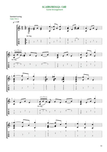 Scarborough Fair - Guitar Arrangement (arr. Emanuel Chamorro)