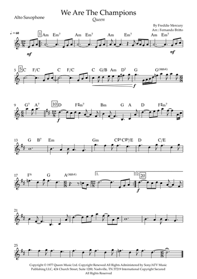 We Are The Champions (arr. Fernando Britto)