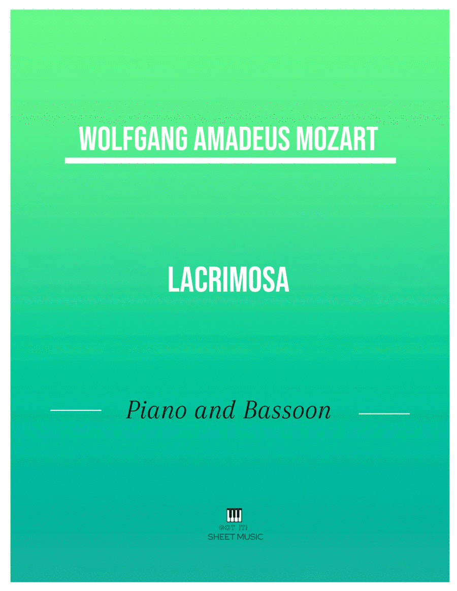 Mozart - Lacrimosa (Piano and Bassoon) (arr. ANDRE LAITANO)