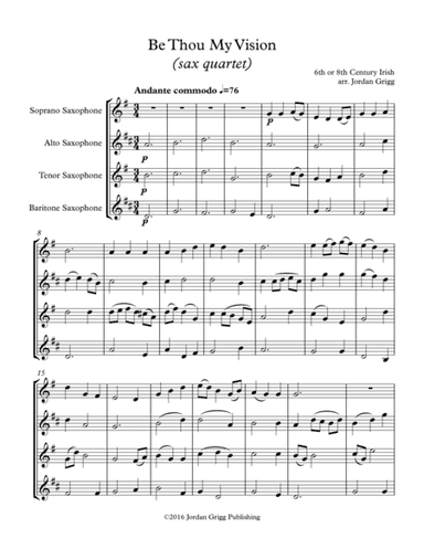 Be Thou My Vision (sax quartet) (arr. Jordan Grigg)
