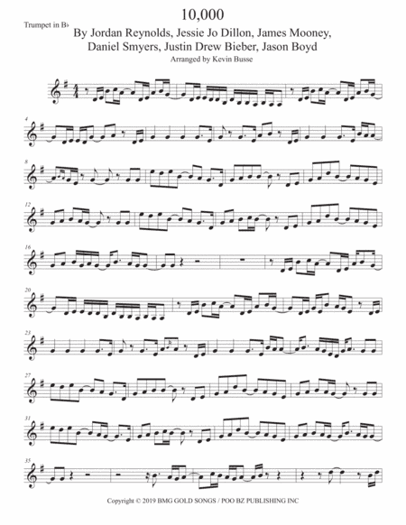 10,000 Hours (arr. Kevin Busse)