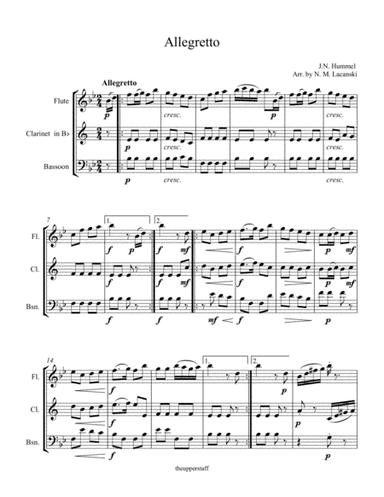 Allegretto (arr. Nick Lacanski)
