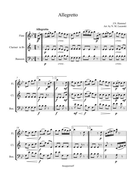 Allegretto (arr. Nick Lacanski)