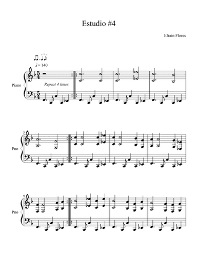 5/4 Exercices for Piano