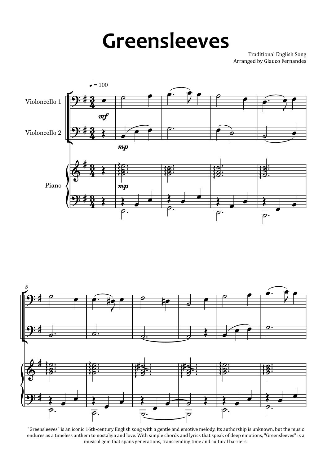 Greensleeves (arr. Glauco Fernandes)