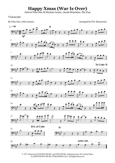 Happy Xmas (war Is Over) (arr. P.H. Damasceno)