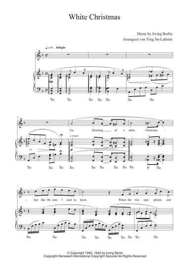 White Christmas (arr. Ying Jin-Labutin)