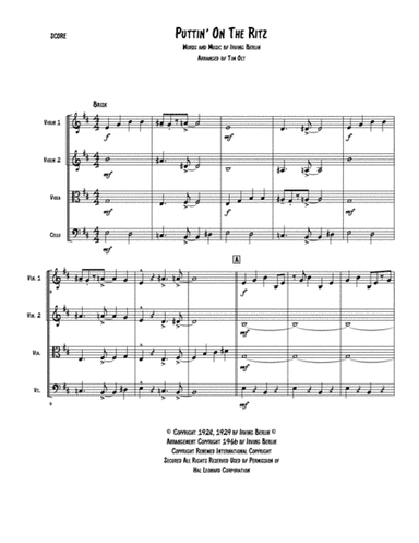 Puttin' On The Ritz (arr. Tim Olt)