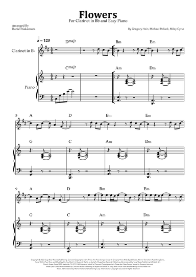 Flowers (arr. Daniel Nakamura)