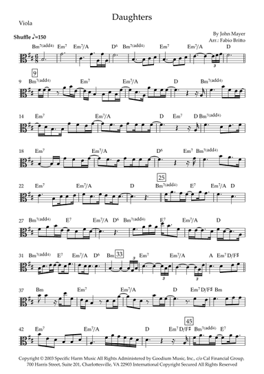 Daughters (arr. Fabio Britto)