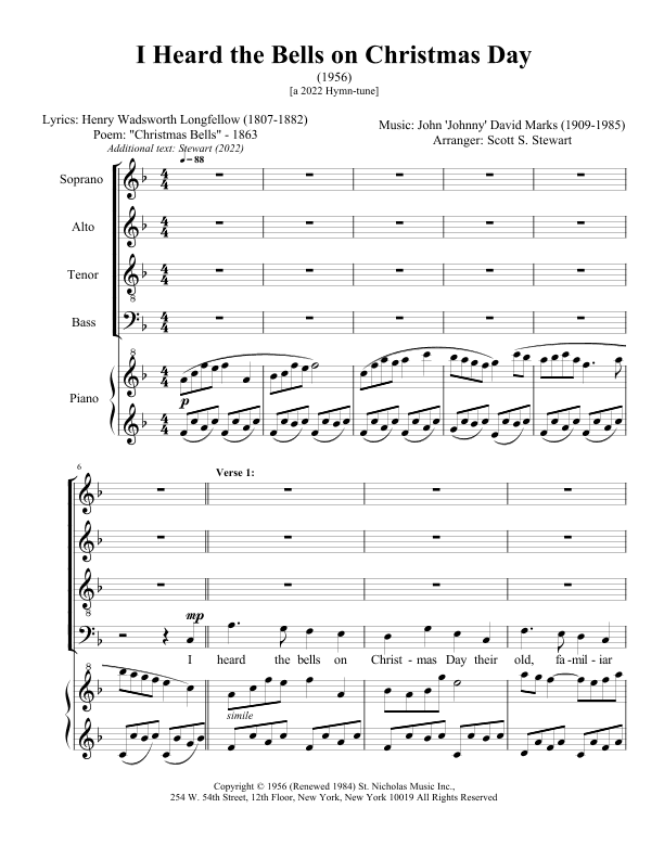 I Heard The Bells On Christmas Day (arr. Scott S. Stewart)