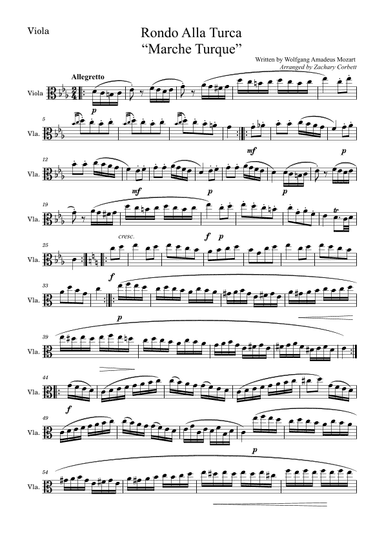Rondo Alla Turca (Turkish March) (arr. Zachary Corbett)