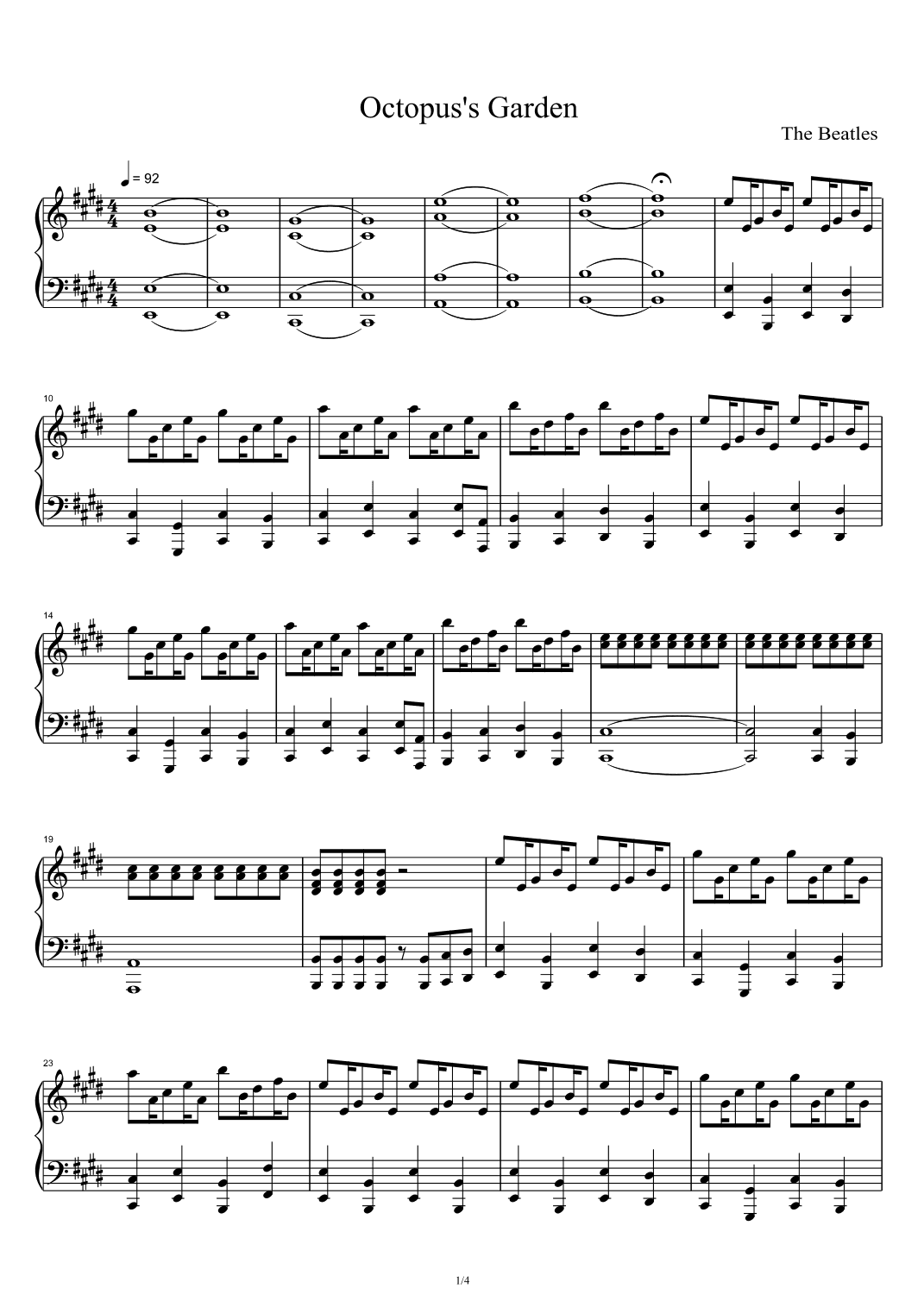 Octopus's Garden (arr. The Beatles)