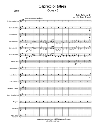 Capriccio Italien - Opus 45 (arr. Gary Bricault)