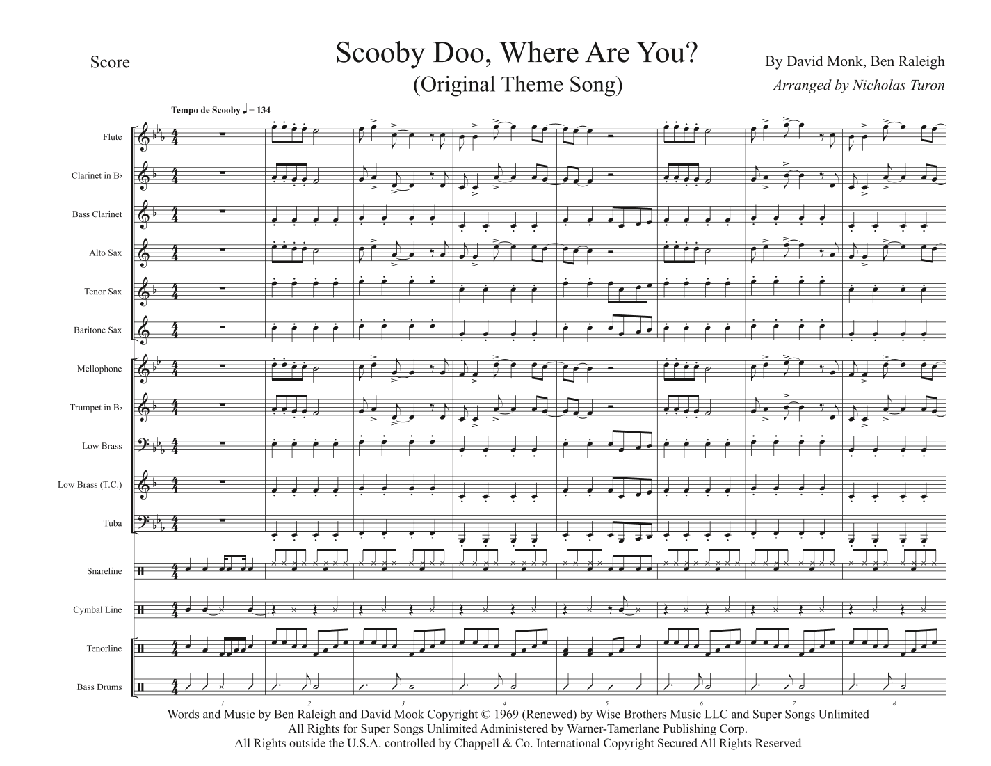 Scooby Doo, Where Are You? (arr. Nicholas Turon)