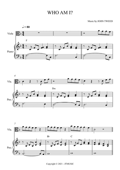 Who Am I? for Viola and Piano