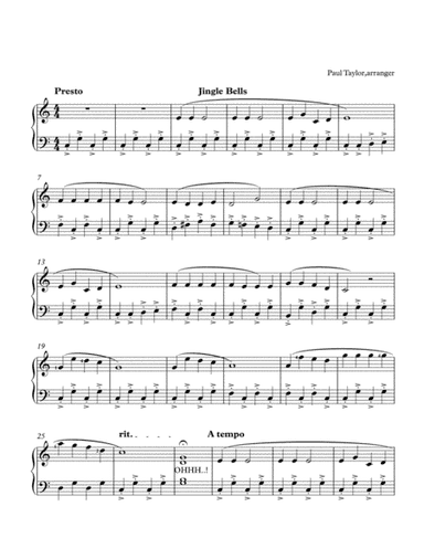 Silent Night, Jingle Bells, Carol of Bells, What Child Xmas Medley) (arr. Paul Taylor)