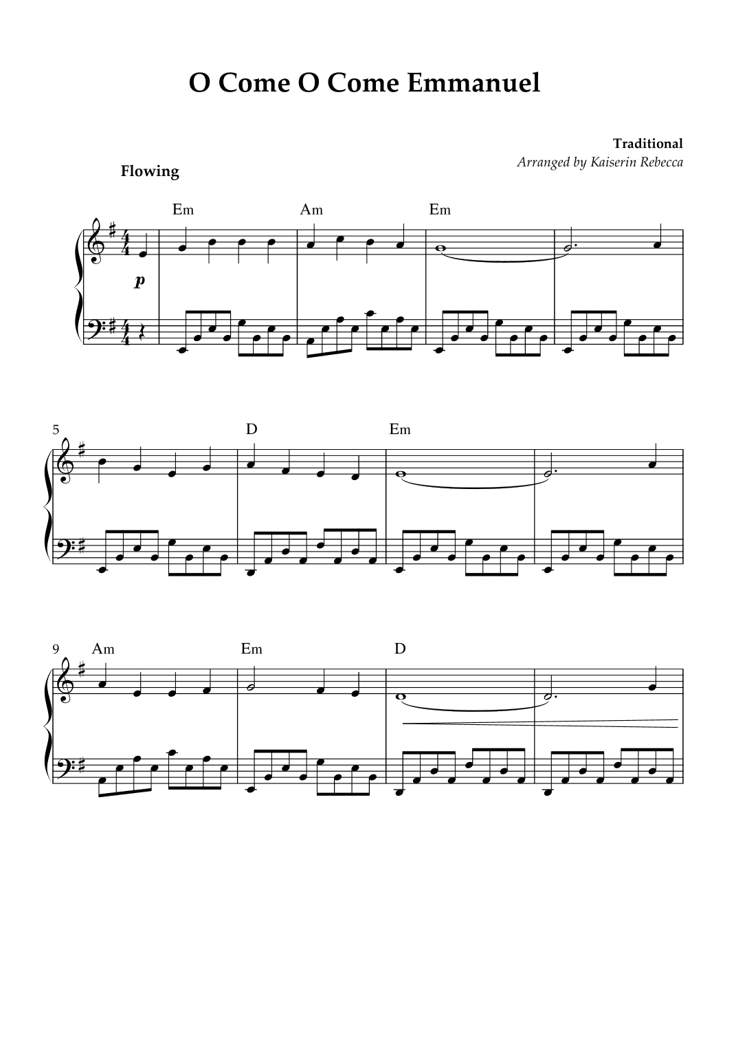 O Come O Come Emmanuel (arr. Kaiserin Rebecca)