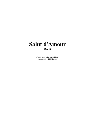 Salut d'Amour (arr. Elli Kozak)