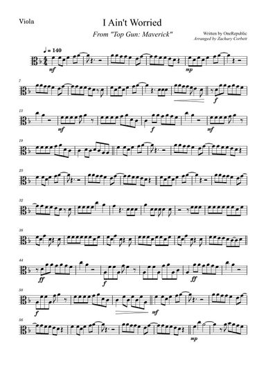 I Ain't Worried (arr. Zachary Corbett)