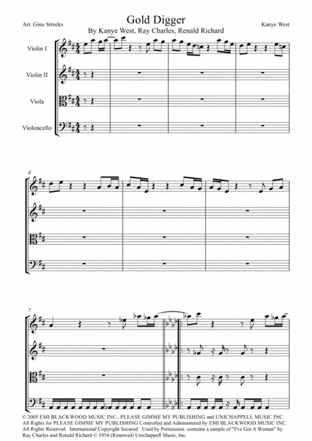 Gold Digger (arr. G Streeks)