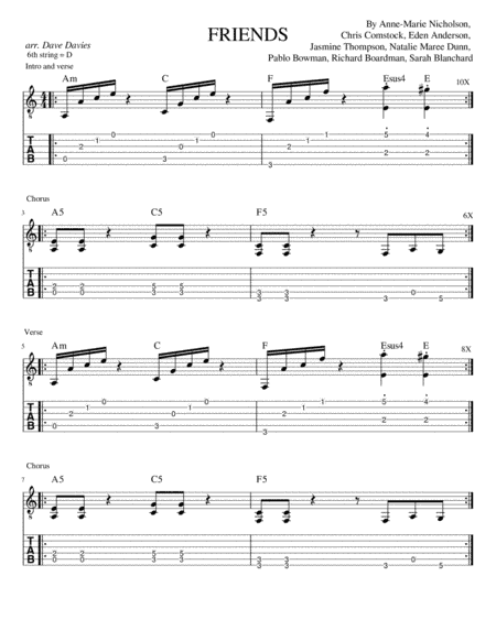 Friends (arr. Dave Davies)