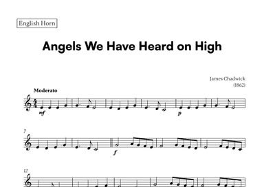 Angels we have heard on high (for English Horn) (arr. Cadenza Editions)