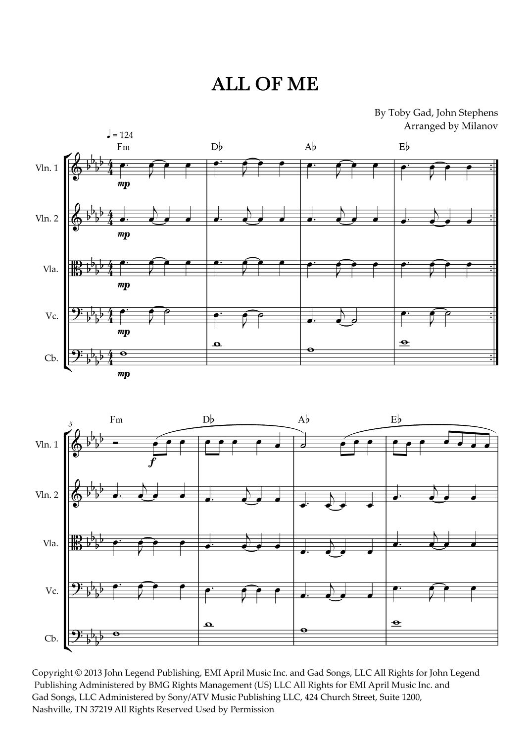 All Of Me (arr. Milanov)