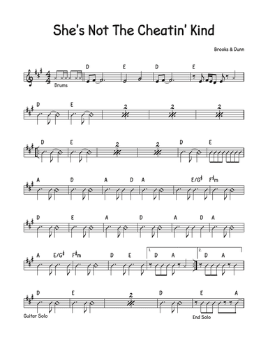 She's Not The Cheatin' Kind (arr. David M Fagnant)