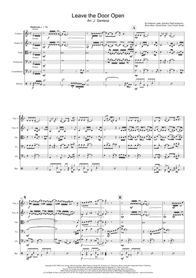 Leave The Door Open (arr. J Santana)