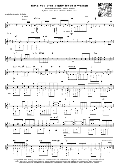 Have You Ever Really Loved A Woman? (arr. Sérgio Matias da Cunha)