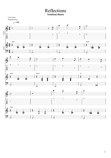 Reflections Toshifumi Hinata (arr. Ksenia Bereziuk)