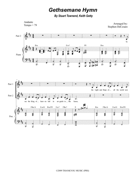 Gethsemane Hymn (arr. Stephen DeCesare)