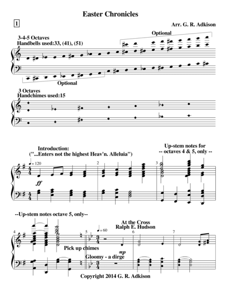 Easter Chronicles (for 3, 4 & 5 octave handbell choirs) (arr. G. R. Adkison)