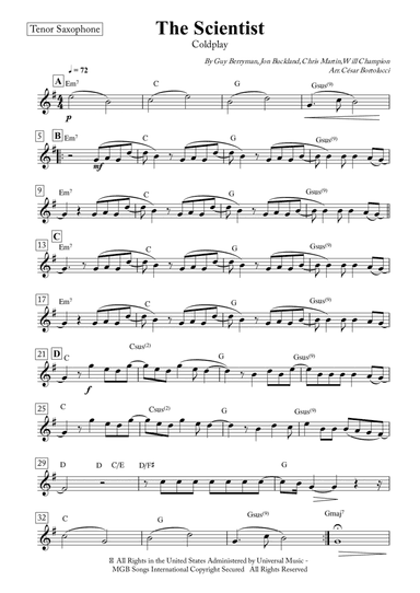The Scientist (arr. ACT Bortolucci)