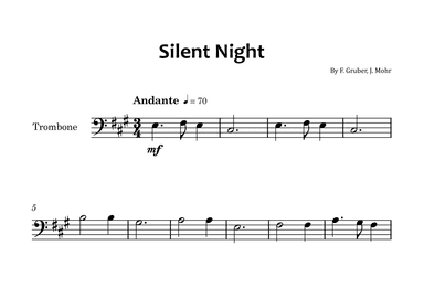 Silent Night - Trombone solo (arr. Glauco Fernandes)