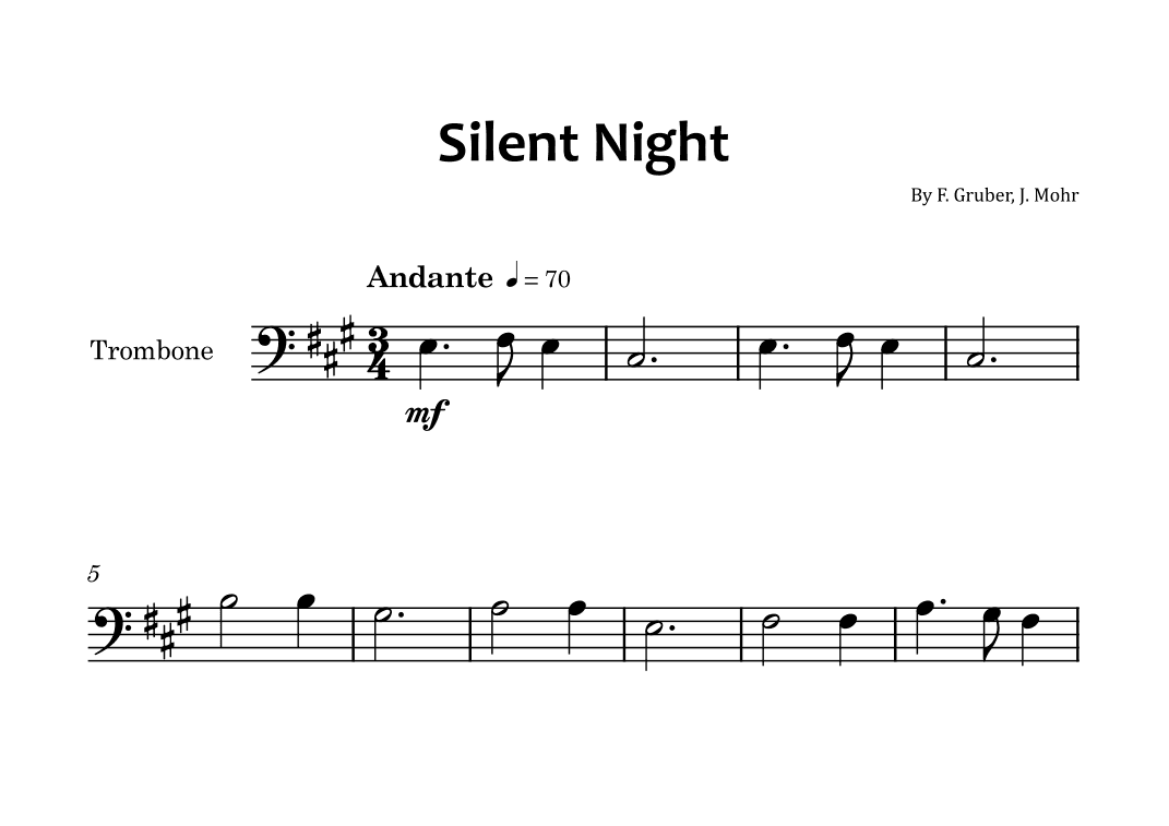 Silent Night - Trombone solo (arr. Glauco Fernandes)