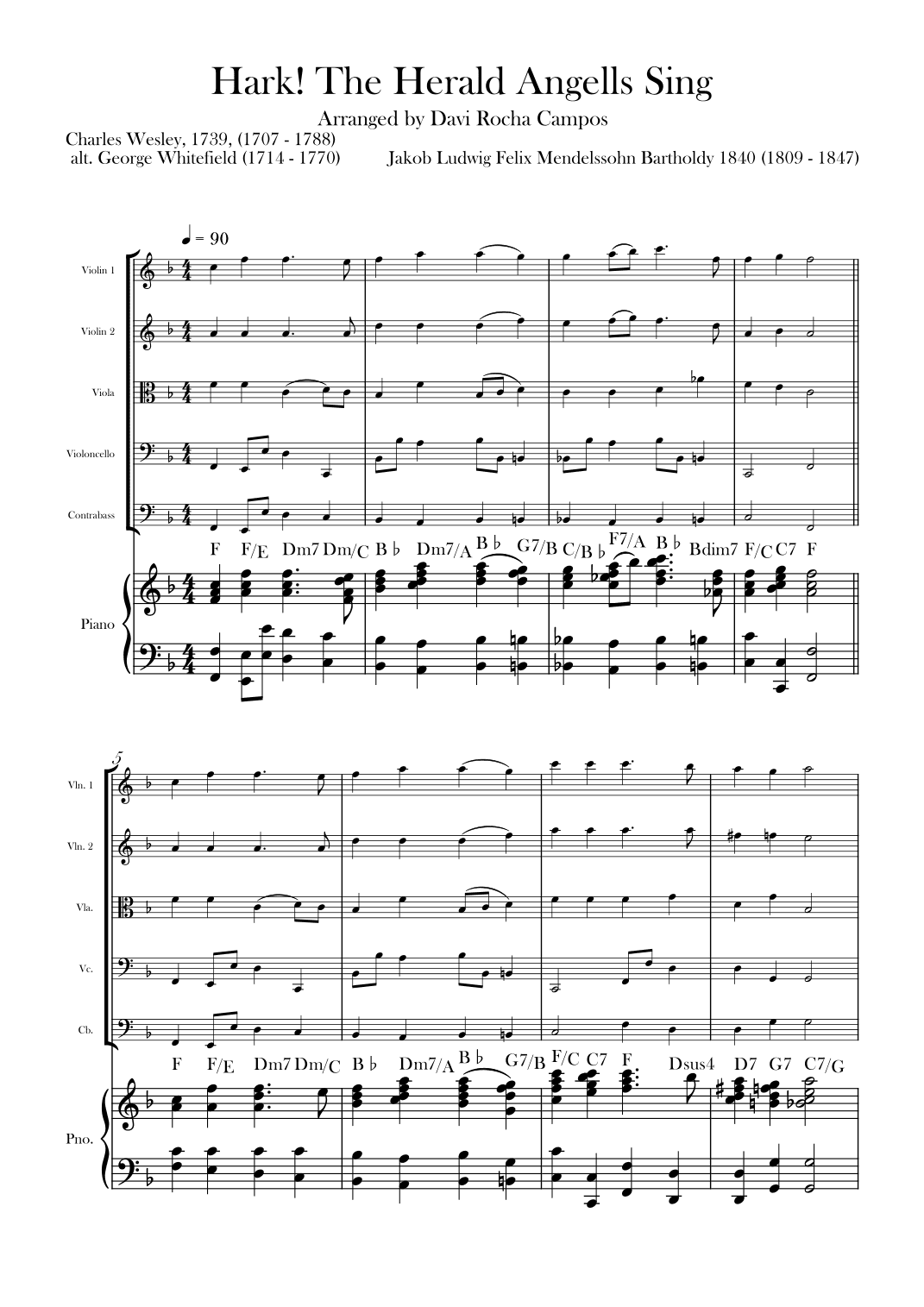 Hark! The Herald Angells Sing (arr. Davi Rocha Campos)