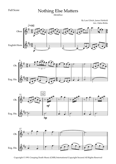 Nothing Else Matters (arr. Fabio Britto)